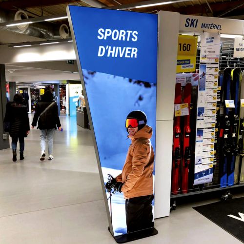 Cadre double face toile tendu signalétique